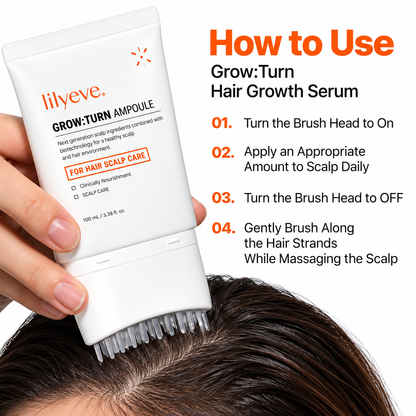 Lilyeve GROW:TURN Exosome Brush Ampoule – Hair Growth Serum (100 mL)