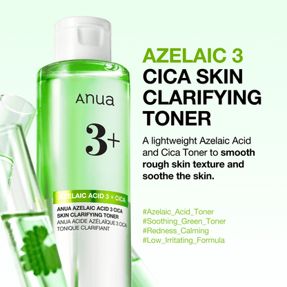 Anua - Azelaic acid 3+ Cica Skin Clarifying Toner -150ml-